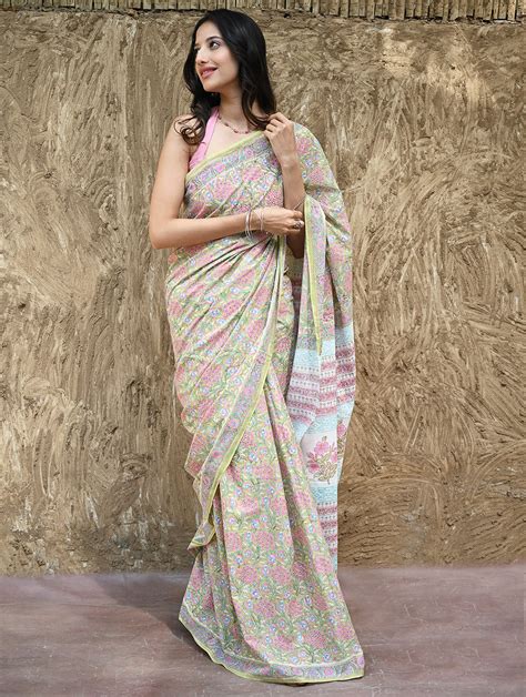 Buy Sanganeri Hand Block printed Cotton Online