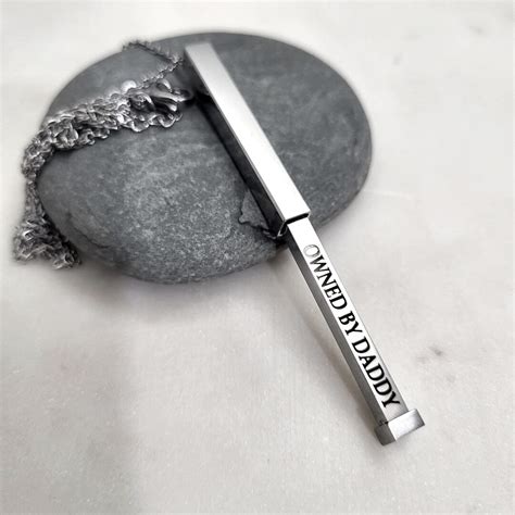 BDSM Jewelry, Owned by Daddy BDSM Pendant Necklace. BDSM Secret Hidden Message. - Etsy