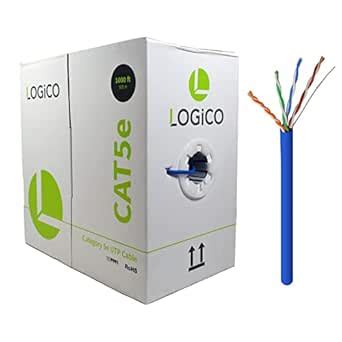 CAT5E 1000FT UTP Solid Blue LAN Network ETHERNET Cable RJ45 Bulk Wire ...