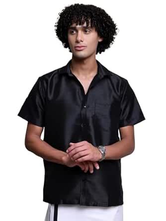 CVC Men's Silk Blend Ethnic Shirt - Half Sleeves, South Indian ...