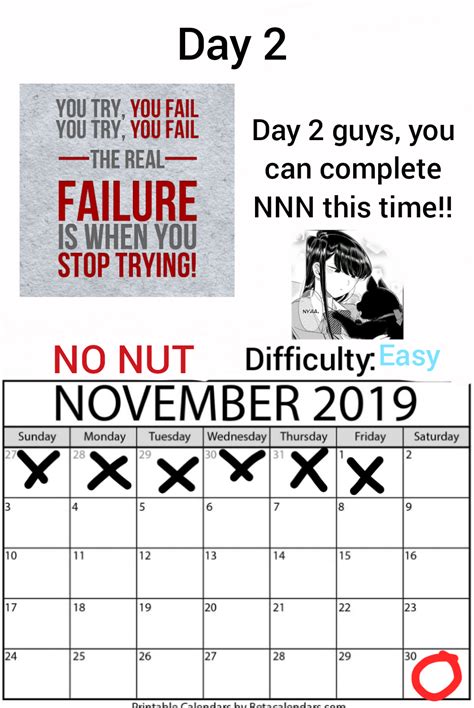 Day 2 for NNN. I'll keep posting the calendar until NNN ends! : r/memes