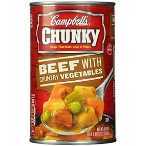 Campbells Chunky Beef With Country Vegetables Soup 18.8 Oz. (Pack Of 3 ...