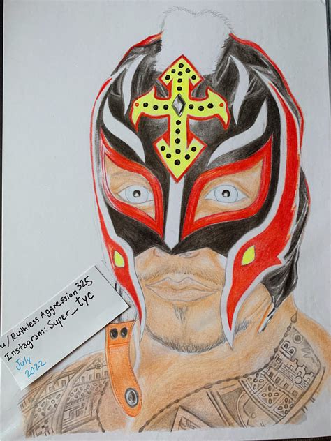 How To Draw Rey Mysterio Mask
