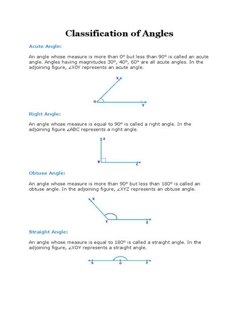 Classification of Angles | PDF | Angle | Triangle