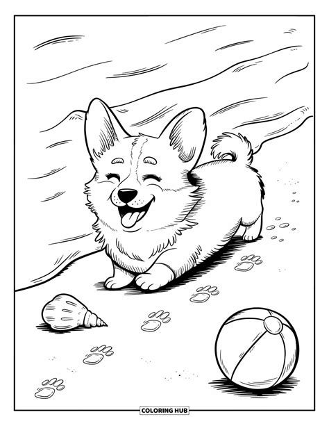 Corgi Coloring Pages