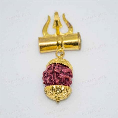 Buy Spiritual Trishul Five faces Rudraksha Pendant Online in India ...