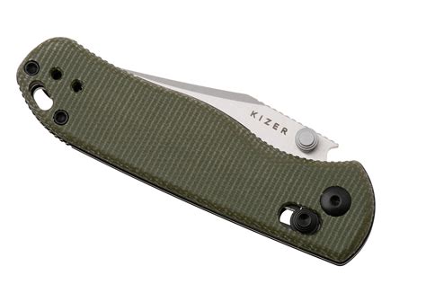 Kizer Vanguard Drop Bear 2, V3619-2KC1 Satin Nitro-V, Green Micarta ...
