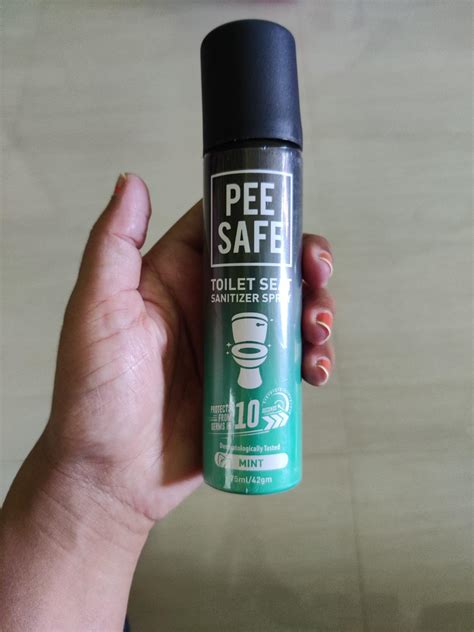 Pee Safe Toilet Seat Sanitizer Spray (75ml - Pack Of 2) - Mint| Reduces ...
