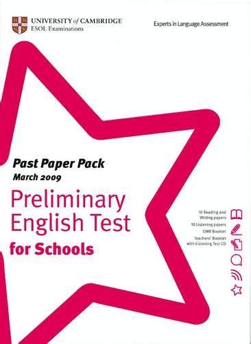Buy March 2009 (Past Paper Pack Preliminary English Test for Schools ...