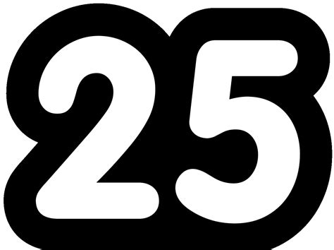 25 Number PNG Clipart | PNG Mart