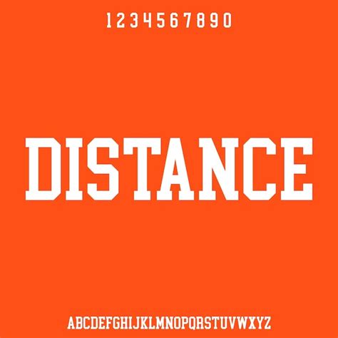 Distance the futuristic font modern alphabet vector typeset | Premium ...