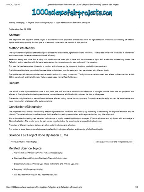 Image result for Refraction Science Project