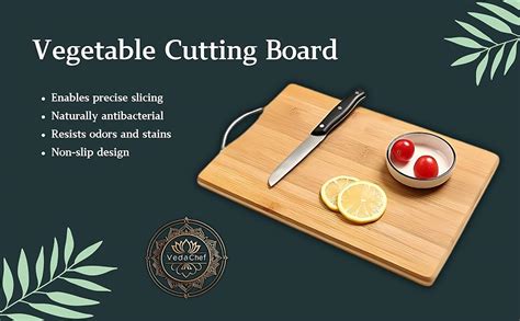 Buy VedaChef Large Wooden Chopping Board | Bamboo Cutting Board for ...