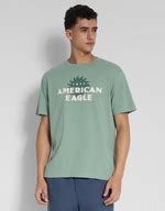 Buy American Eagle Men Green Logo Graphic T-Shirt Online