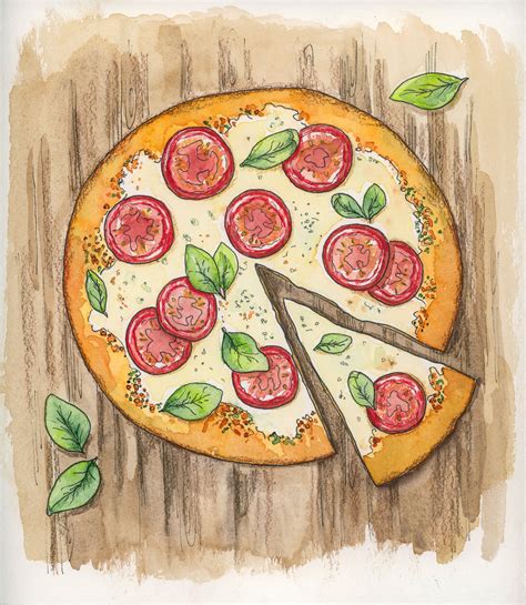 How to draw a pizza easy – Artofit