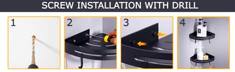 VRPRIME 2 Pc Self-Adhesive Aluminium Bathroom Corner Shelf Rack ...