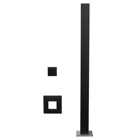 Deckorators 2.5-in x 2.5-in x 4-ft Matte Black Aluminum Deck Post in ...