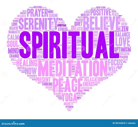 Spiritual Word Cloud stock illustration. Illustration of stress - 98194818