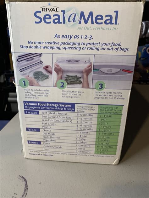 Seal A Meal Vacuum Food Sealer Model VS107 (AS IS) | eBay