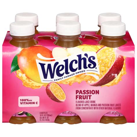 Welch's Passion Fruit Juice 6 pk Bottles - Shop Juice at H-E-B