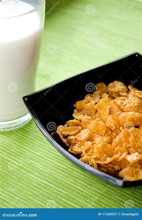 Healthy Breakfast of Cereal and Milk Stock Image - Image of objects ...