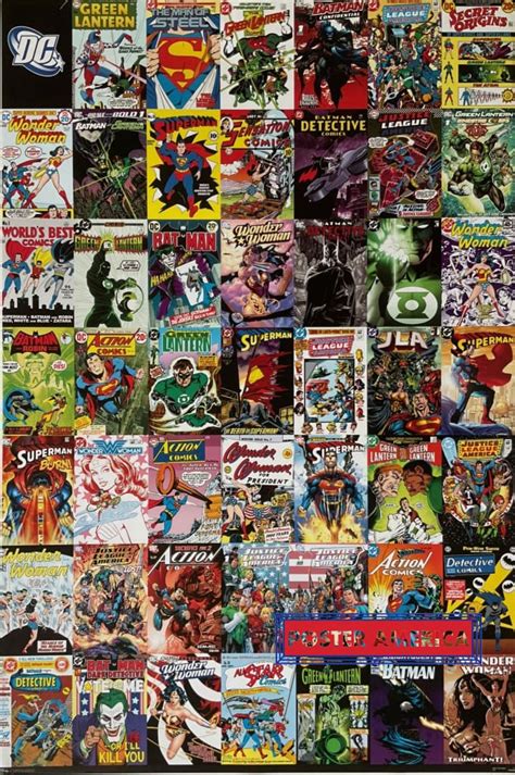 DC Comic Book Collage Collection Of Comics Poster 24 x 36 – PosterAmerica