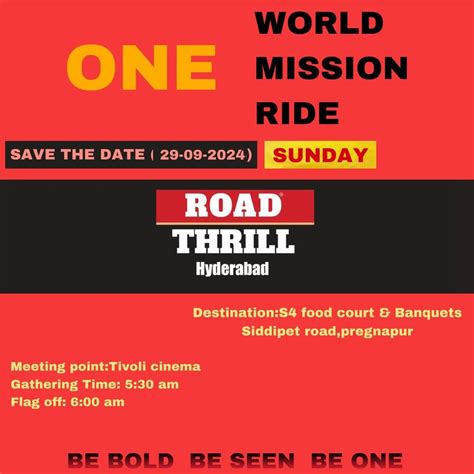 Road Thrill Hyderabad- One Ride, Tivoli Cinemas, Hyderabad, 29 ...