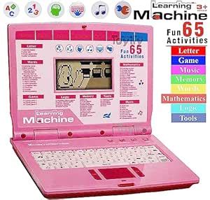 SHOWBIZZ Educational Laptop Computer Toy with Mouse for Kids Above 3 ...