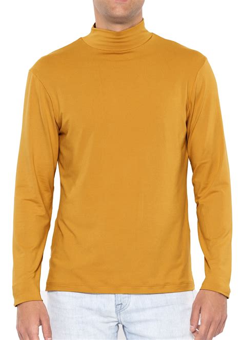 Stretch Is Comfort Men's Oh So Soft Luxe Mock Neck Turtleneck Long ...