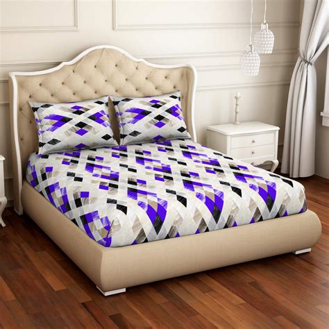 Core Designed by Spaces 100% Cotton Double Bedsheet Breatheable Soft ...