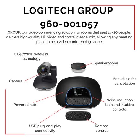 Logitech Group Hd Video And Audio Conferencing System - Kit De ...