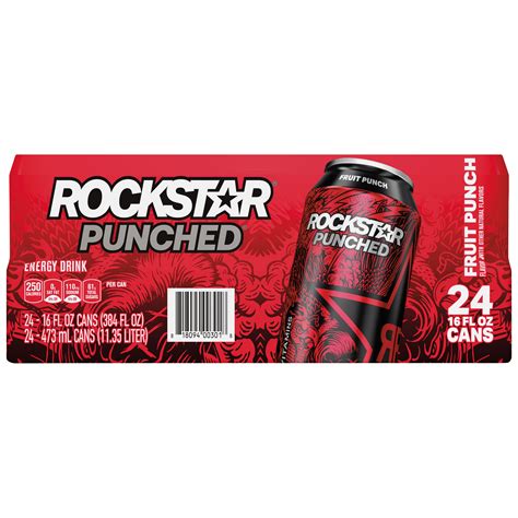 Rockstar, Punched, Fruit Punch Flavor, Energy Drink - SmartLabel™