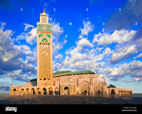 The Hassan II Mosque, Casablanca, Morocco: Early morning view of the ...