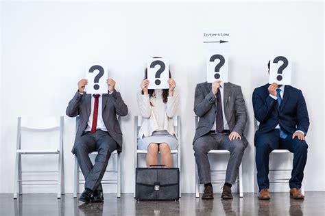 Anonymous Apartment Manager Job Interview Candidates Sitting On Chairs ...