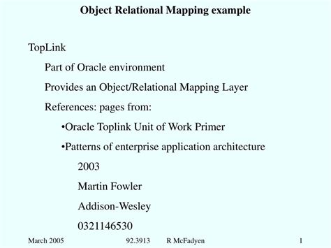 Object-Relational Mapping Example 的图像结果