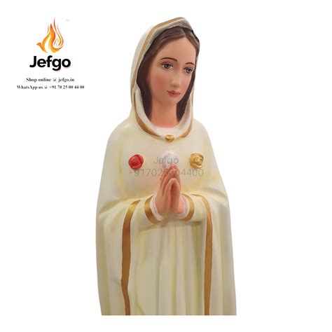 Buy Our Lady of Rosa Mystica Statue 36 inch Fiber Christian Mother mary ...