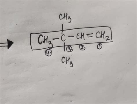 The IUPAC name of (CH3)3C - CH = CH2 is:1. 2,2 - dimetbyibut - 3 - ene2 ...