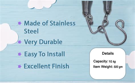 Buy VFH Baby Shop Stainless Steel Cradle Spring Thuni Thottil (10 Kg ...