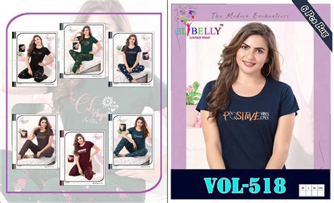 Vol-518 Belly Hosiery Sinker Pyjama Night Suits – Kavya Style Plus