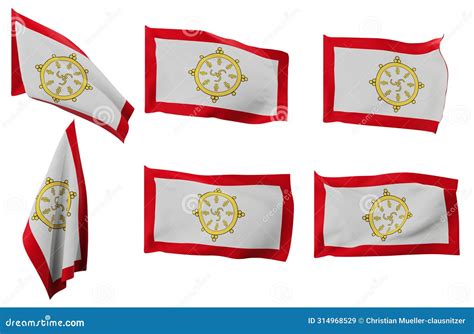 Six Different Positions of the Flag of Sikkim Stock Illustration - Illustration of sikkim ...