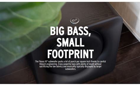 Klipsch Flexus SUB 100 10" Bluetooth Subwoofer - Black Connect Plus App ...