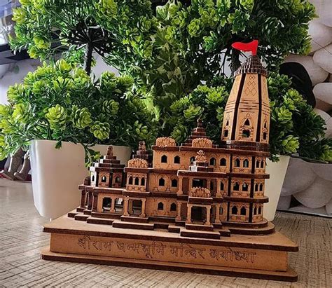 eXme Ram Mandir Ayodhya Model 3D Replica Handcrafted Wooden Traditional ...