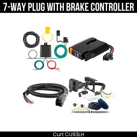 Curt Discovery Next Electric Trailer Brake Control w/ 7-Way Wiring Kit ...