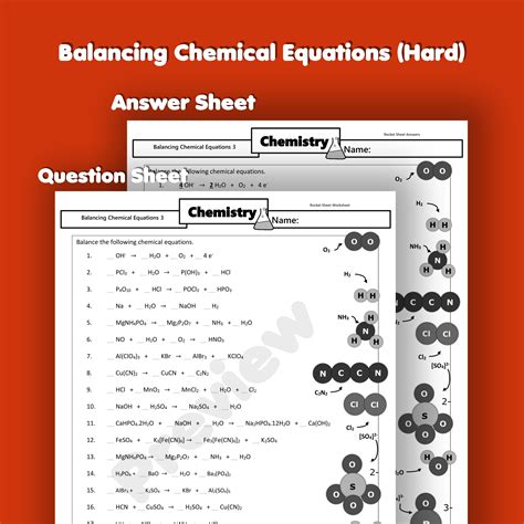 Balancing Chemical Equations (Hard) Worksheet GCSE - rocketsheets ...
