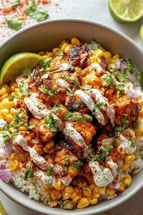 Street Corn Chicken Rice Bowl – Easy and Flavorful Recipe - ZazaCook