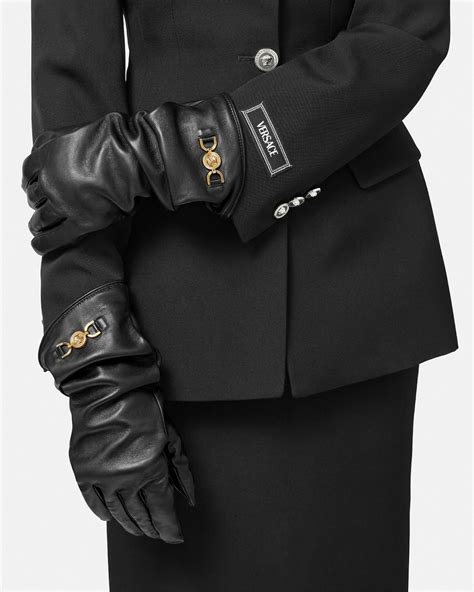 Medusa '95 Leather Gloves | VERSACE