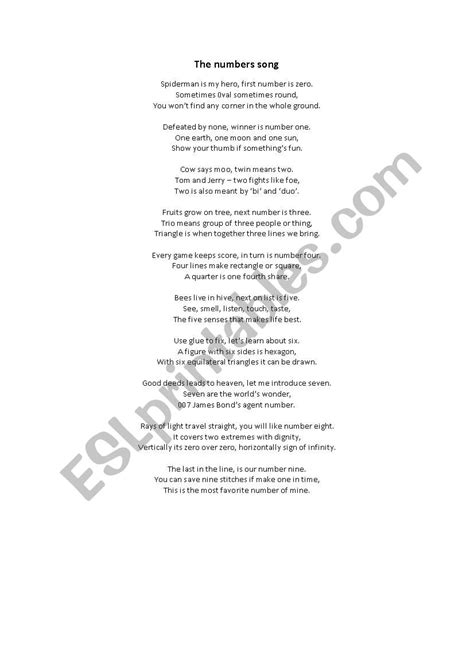 Number Exercise Song 的图像结果