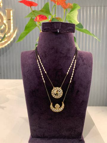 Beautiful Two Layer Black beads – Sujatha Gold Covering Works