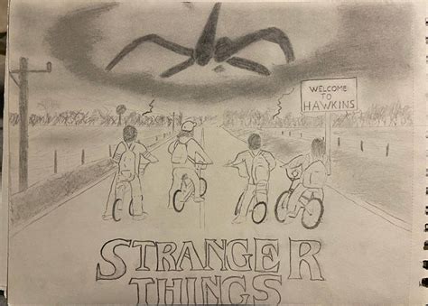Stranger Things Drawing Tutorial 的图像结果