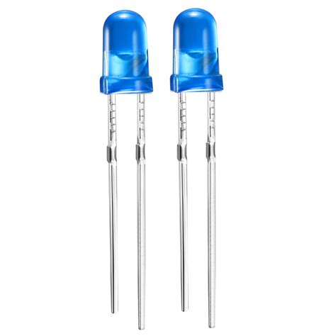 Blue LED 5mm Long-Life, Professional Quality LED 5mm Round Wide Angle ...